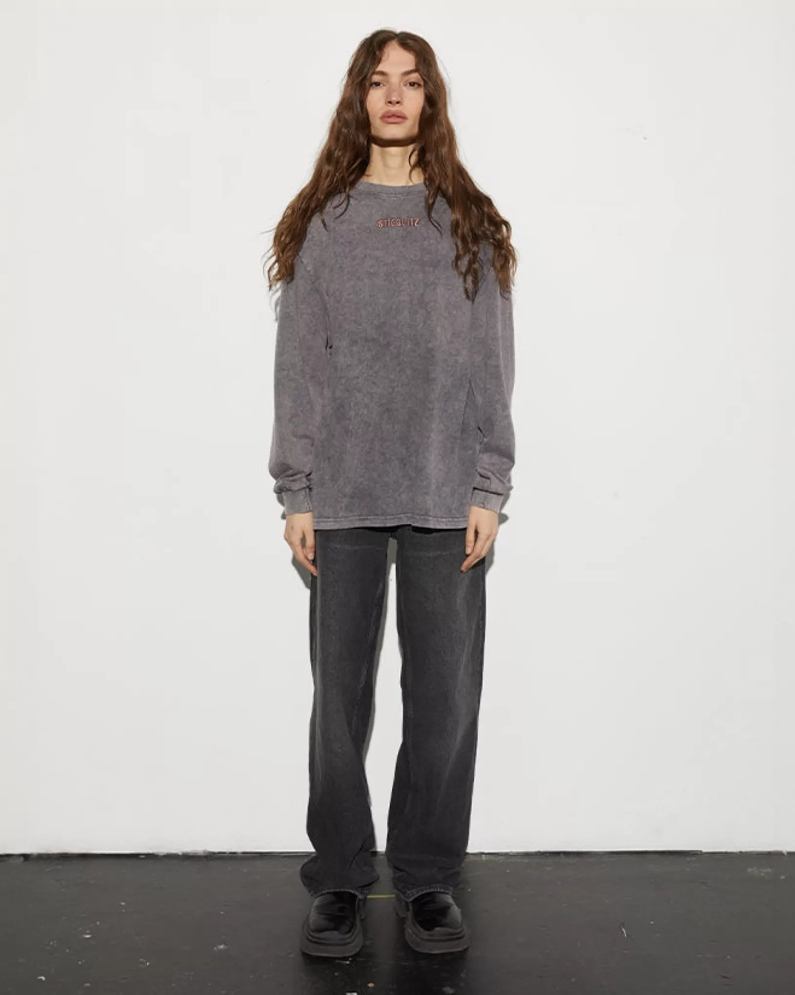 STIEGLITZ Worn Out Skate Longsleeve | Washed Grey Discount